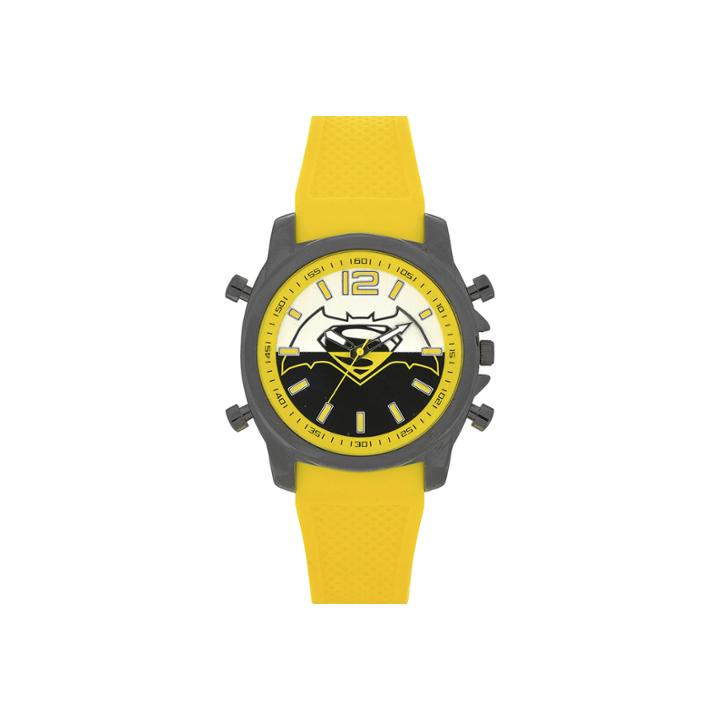 Dc Comics Mens Batman Yellow Strap Watch