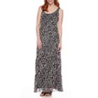 Black Label By Evan-picone Tiered Chiffon Maxi Dress