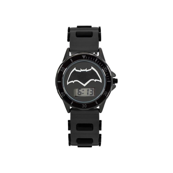 Dc Comics Batman Vs. Superman Lcd Dial Black Silicone Strap Watch