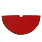 26 Christmas Traditions Cardinal Red With Green Shell Stitching Mini Christmas Tree Skirt