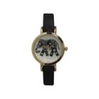 Olivia Pratt Womens Black Strap Watch-20378blackelephant