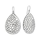 Filigree Silver-plated Pear-shaped Drop Earrings