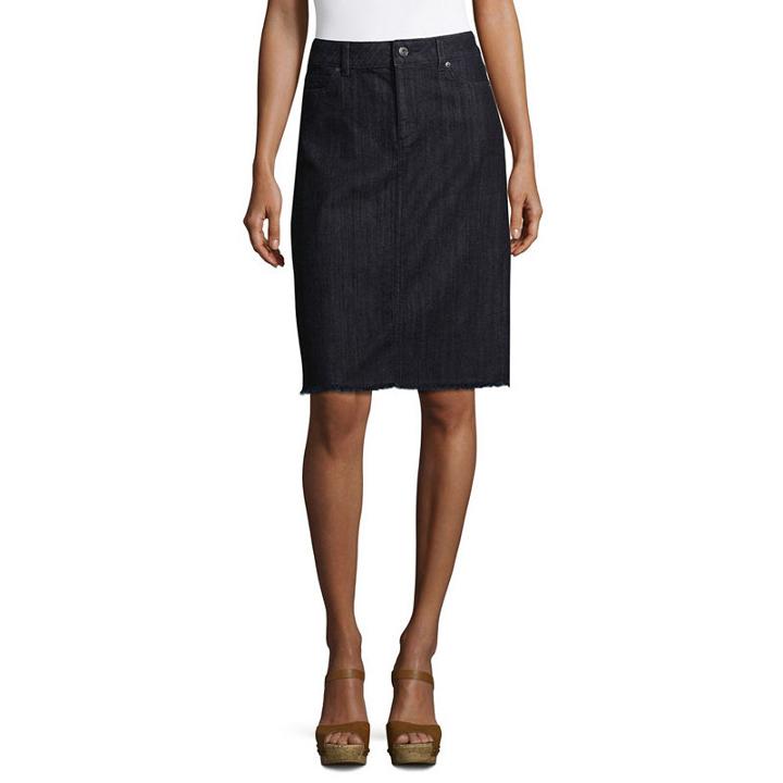 Liz Claiborne A-line Denim Skirt - Tall