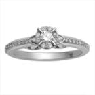 Hallmark Bridal Womens 1/3 Ct. T.w. Round White 10k Gold Engagement Ring