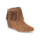 Comfortiva Riverton Fringe Wedge Booties