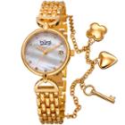 Burgi Womens Gold Tone Strap Watch-b-172yg