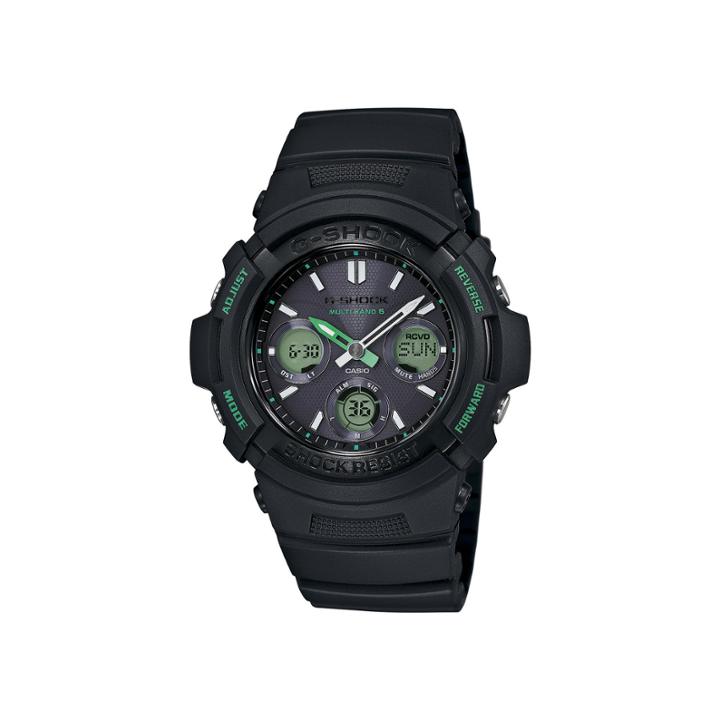 Casio G-shock Tough Solar Mens Black Resin Strap Sport Watch Awgm100f-1ccr