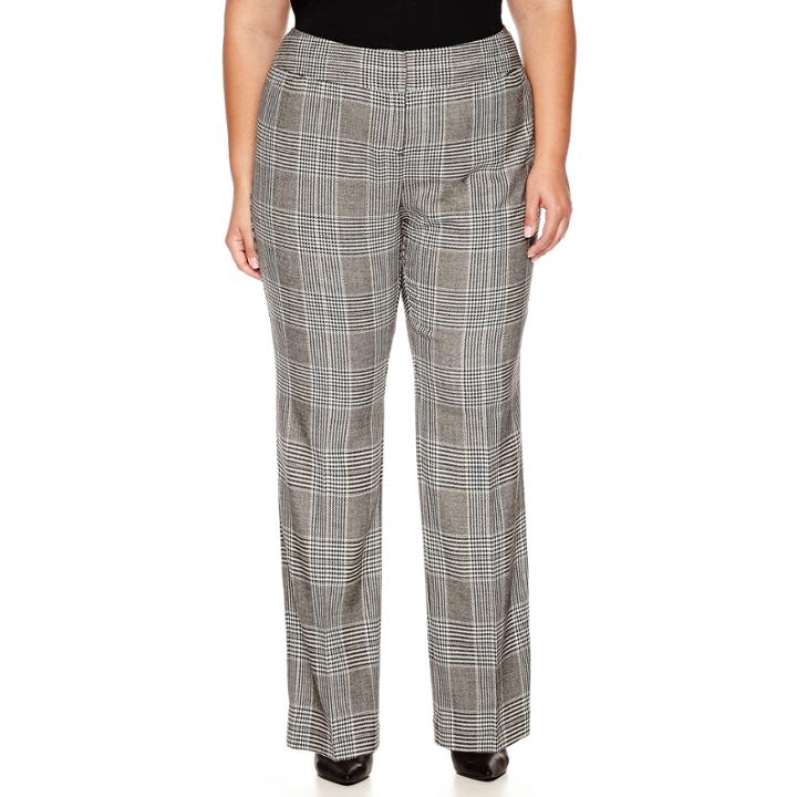 Worthington Clean Waistband Fit-and-flare Trousers - Plus