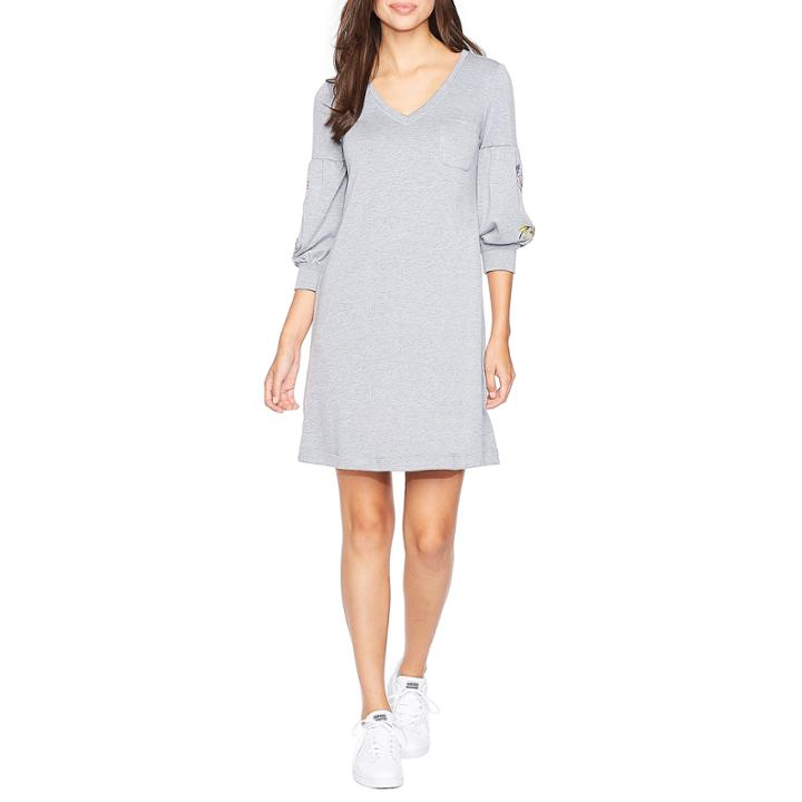 Vivi By Violet Weekend 3/4 Sleeve Embroidered Shift Dress