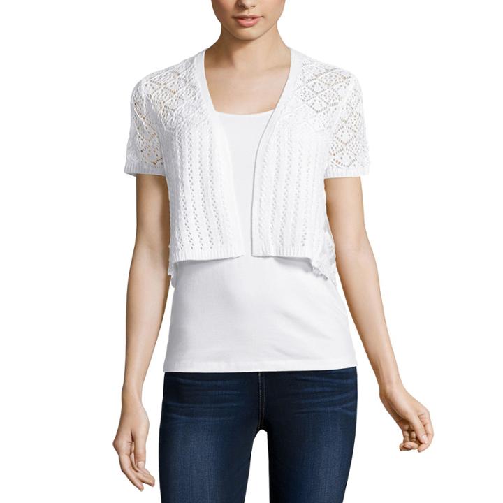 Almost Famous Short Sleeve Cardigan Juniors