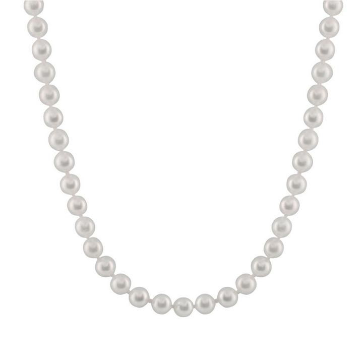 Womens 6mm Cultured Akoya Pearls Strand Necklace