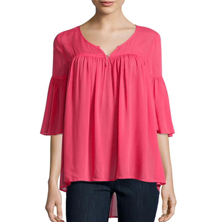 Belle + Sky&trade; 3/4-sleeve Poet Blouse