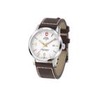 Swiss Military By Charmex Officer Mens Brown Strap Watch-78346 4 C