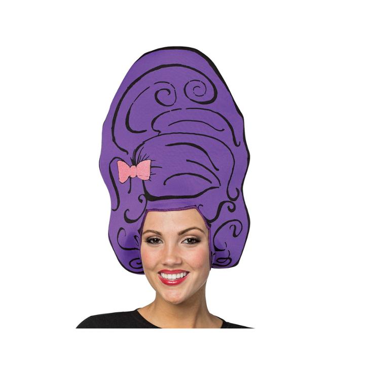 Cartoon Wig - Beehive Purple