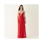 City Triangles Sleeveless Illusion Embellished Long Slim Dress- Juniors
