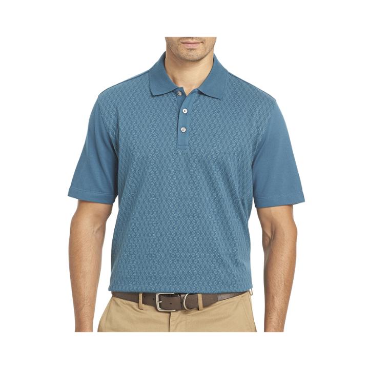 Van Heusen Short-sleeve Jacquard Knit Polo Shirt