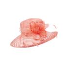 Scala&trade; Bow And Feather Sinamay Derby Hat