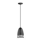 Eglo Savignano 1-light 6 Inch Matte Black And White Mini Pendant Ceiling Light