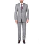 Verno Men's 100 Wool Grey Slim Fit Single Breast Two Piece Suit