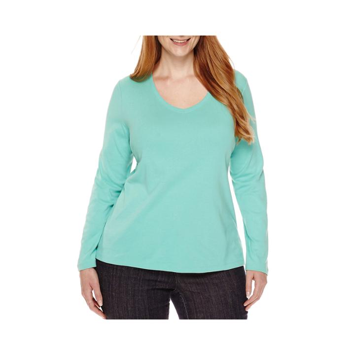 St. John's Bay Long-sleeve Tee - Plus