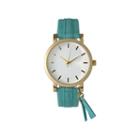 Olivia Pratt Tassle Charm Womens Green Strap Watch-15984