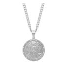 Mens Stainless Steel Religious Medal Pendant Necklace