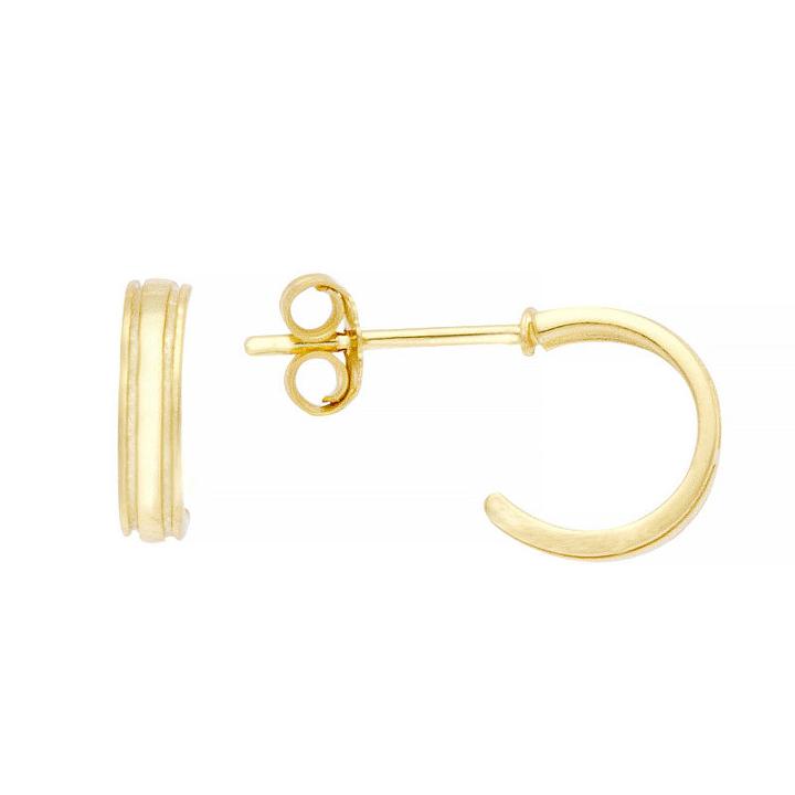 Itsy Bitsy Hoop Earring 14k Gold Over Silver 9.6mm Hoop Earrings