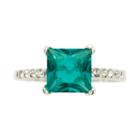 Sparkle Allure Green Crystal Cocktail Ring