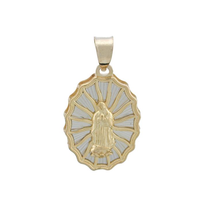 Rene Bargueiras 14k Two-tone Gold Our Lady Of Guadalupe Charm