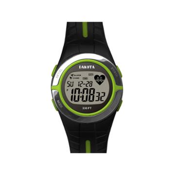 Dakota Black And Lime Green Heart Rate Monitor Watch 36910