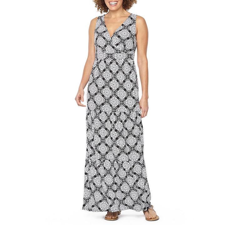 St. John's Bay Sleeveless Medallion Maxi Dress