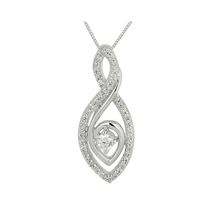 1/3 Ct. T.w. Diamond Loop Pendant Necklace