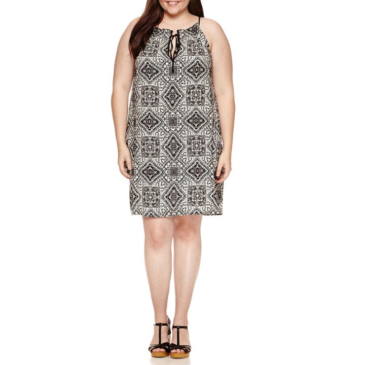 Speechless Sleeveless Shift Dress-juniors Plus