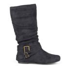 Journee Collection Shelley 6 Buckle-accented Mid-rise Slouch Boots