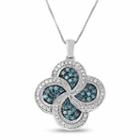 Womens 3/4 Ct. T.w. Blue Diamond Pendant Necklace