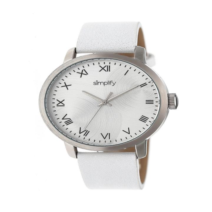 Simplify Unisex White Strap Watch-sim4201