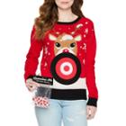 Reindeer Bullseye Game Sweater With Velcro Game Pieces-juniors