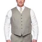 Stafford Checked Classic Fit Suit Vest - Big And Tall