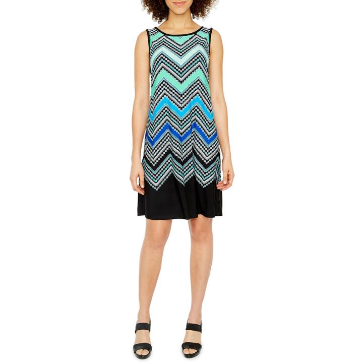 Ronni Nicole Sleeveless Chevron Shift Dress