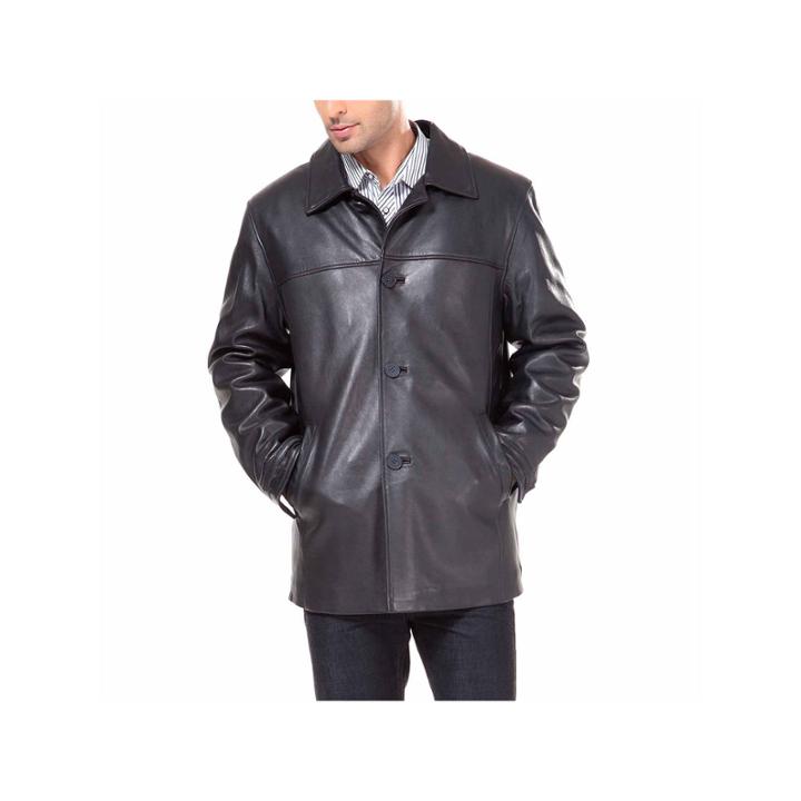 Samuel Leather Car Coat Big And Tall