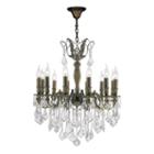 Versailles Collection 12 Light Antique Bronze Finish And Crystal Chandelier