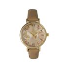 Olivia Pratt Womens Brown Strap Watch-15828beige
