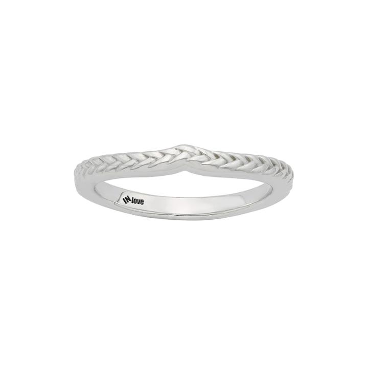 In Love 14k White Gold Braid Wedding Band
