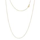 Made In Italy 24k Gold Over Silver Sterling Silver Solid Link 24 Inch Chain Necklace