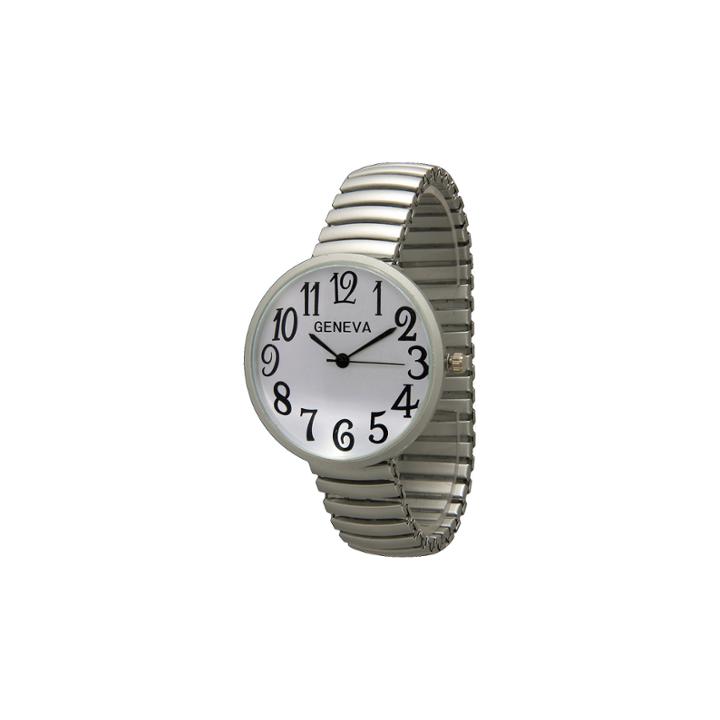 Olivia Pratt Womens Silver Tone Strap Watch-20108silver