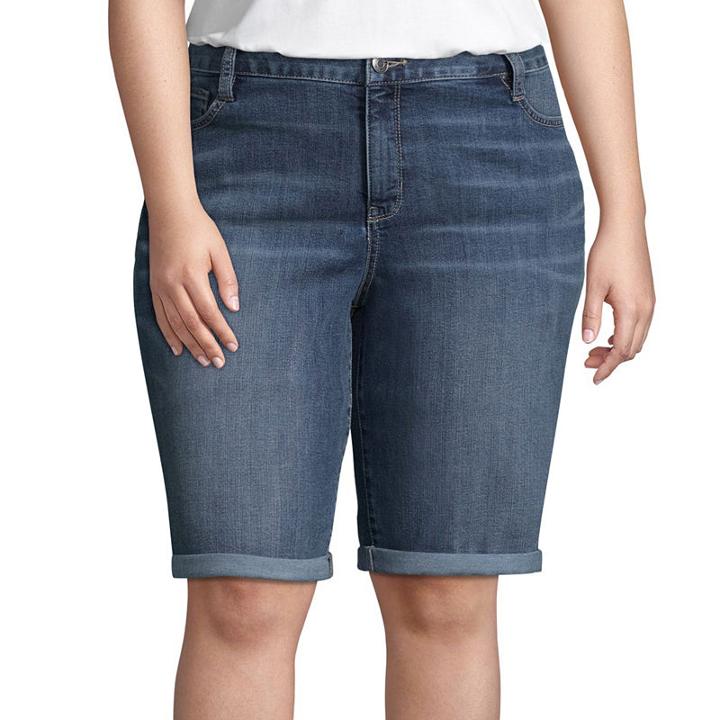 St. John's Bay Roll Cuff Bermuda - Plus