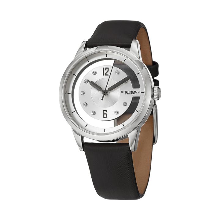 Stuhrling Womens Black Strap Watch-sp15171