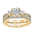 Womens 1 1/5 Ct. T.w. Genuine Diamond White Bridal Set