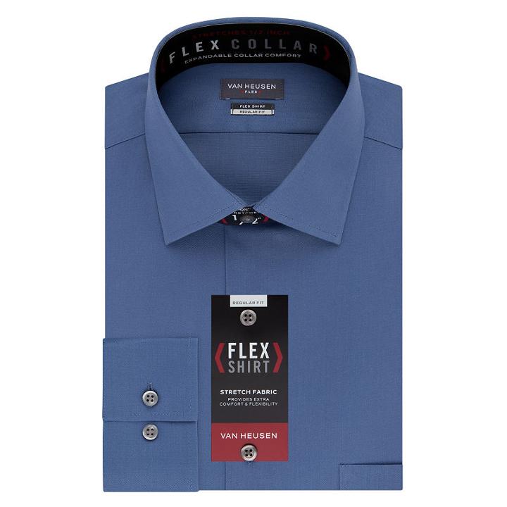 Van Heusen Flex Collar Dress Long Sleeve Shirt