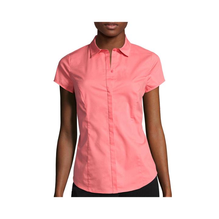 Worthington Short Sleeve Button-front Shirt - Tall